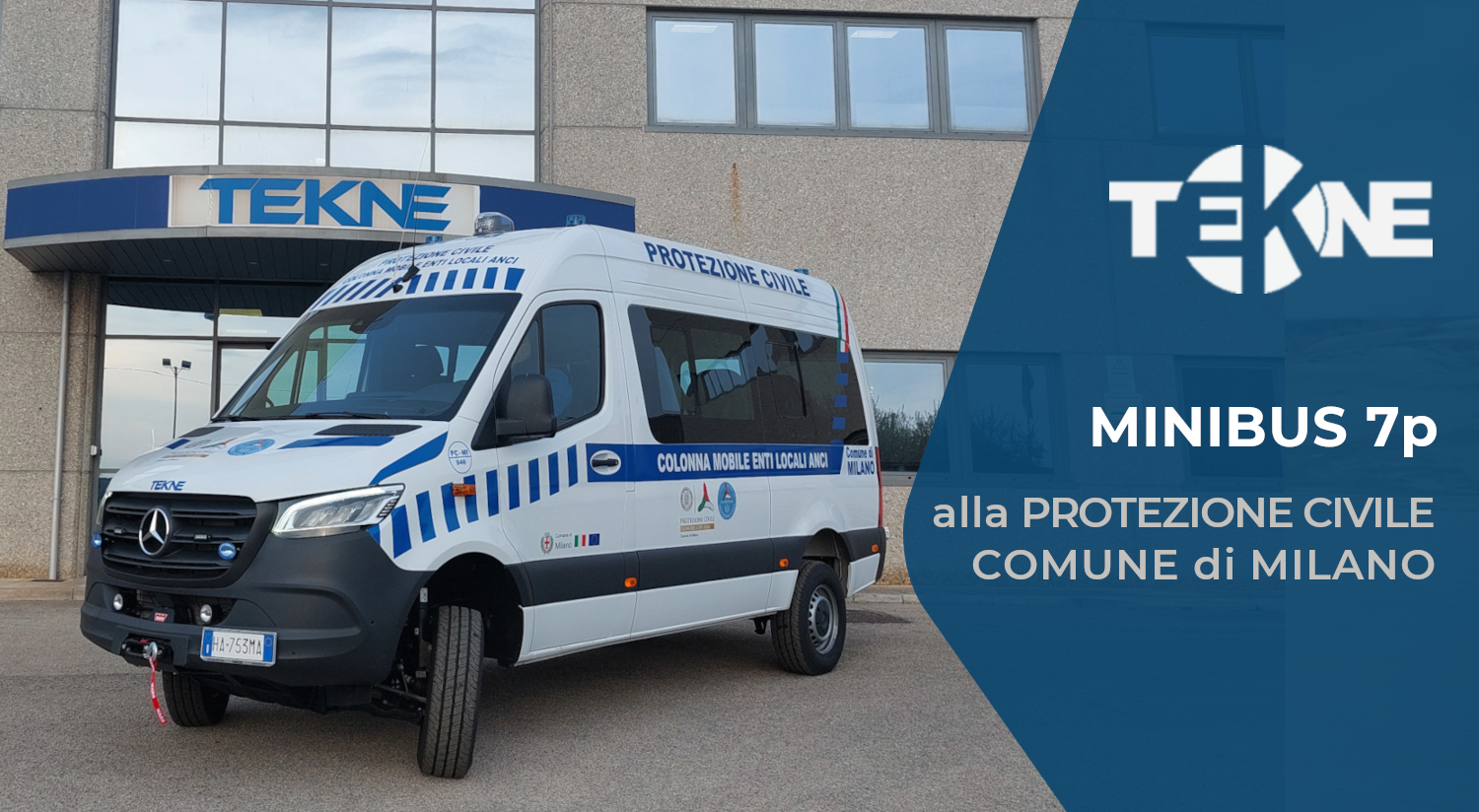 Consegna minibus per il trasporto inclusivo alla Protezione Civile del Comune di Milano